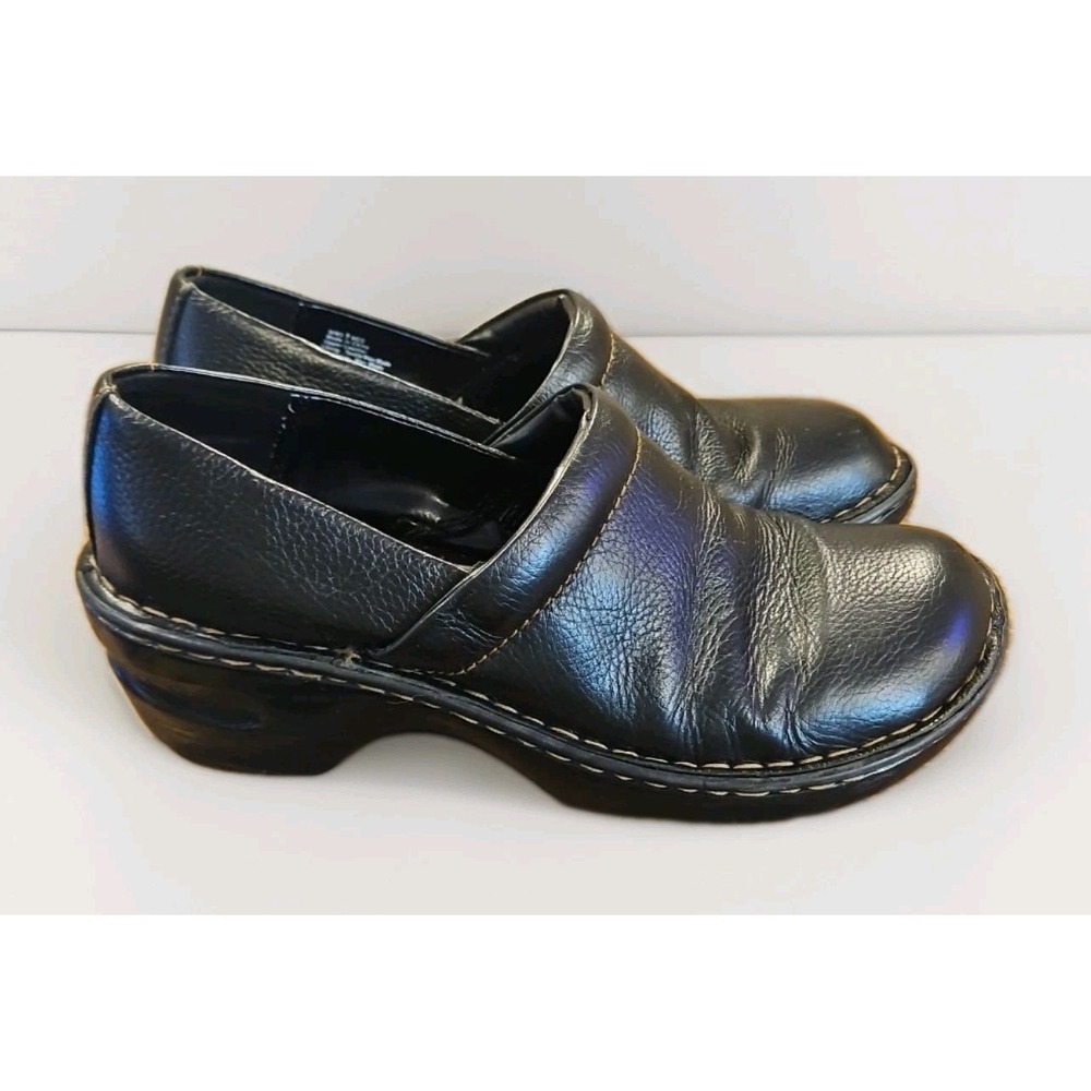 Sonoma Black Leather Clogs Mules Shoes Nurse Work Size 9M  73277‎  #421
